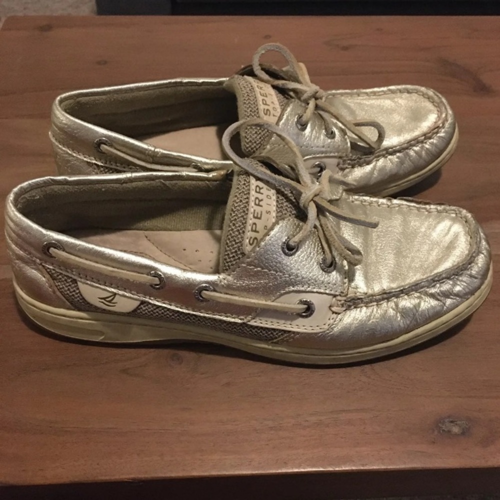 Gold Sperry Topsiders